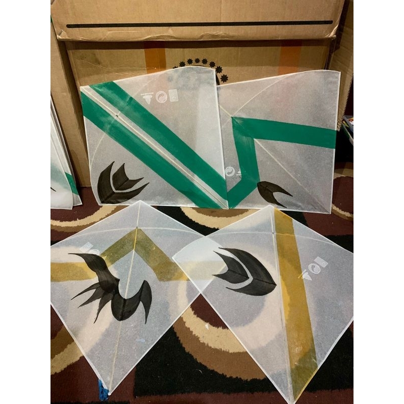 layangan seot nyeret kertas putih semi minyak uk 54