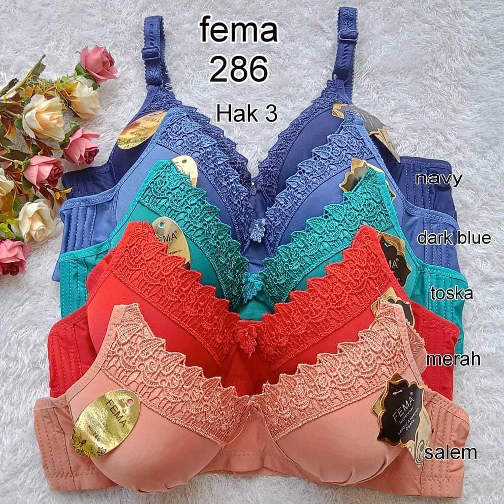 BRA BH RENDA KUPU FEMA 2268 8998 9983 CUP B KAIT 3 SIZE 34-42