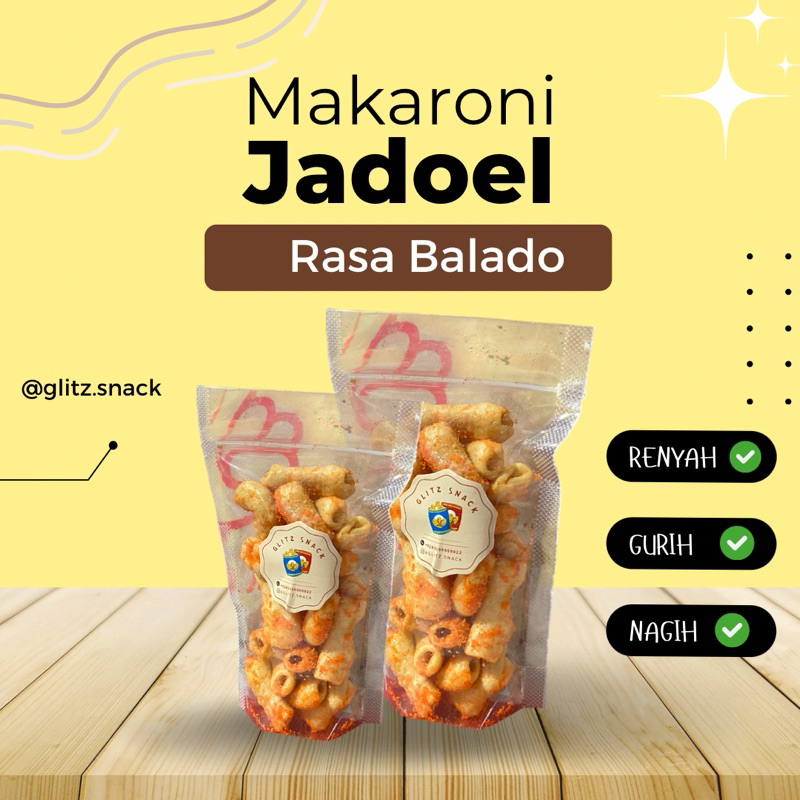 

Snack Jadoel Makaroni Jadul Rasa Balado Glitz Snack Renyah