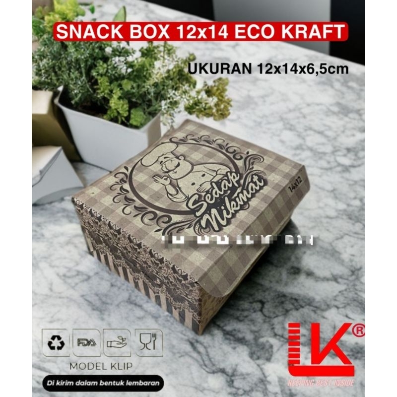 

KOTAK KUE / SNACK BOX 12X14 CM ECO KRAFT