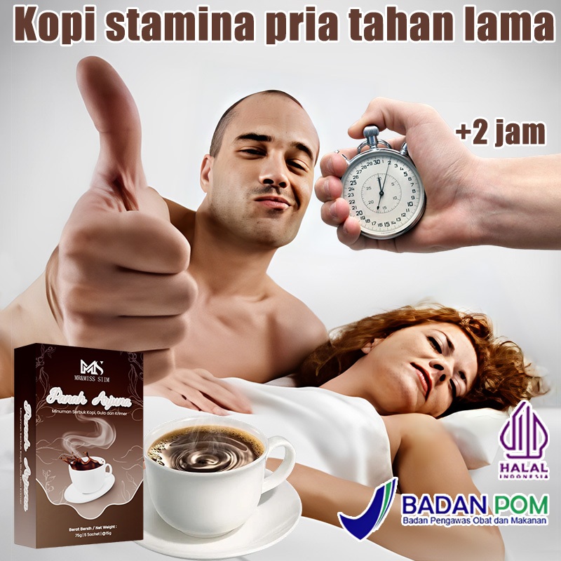 【BPOM】Kopi stamina pria tahan lama obat pembesar penis obat kuat tahan lama 5 tas/1 kotak Pembesar k