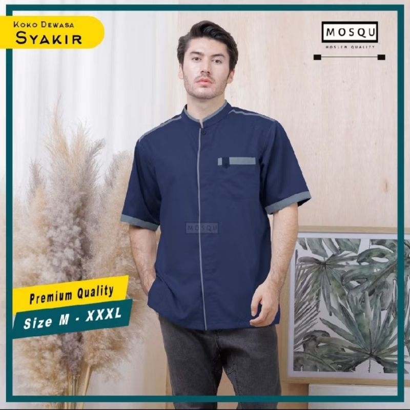 Baju Koko Pria Dewasa Model Syakir Premium