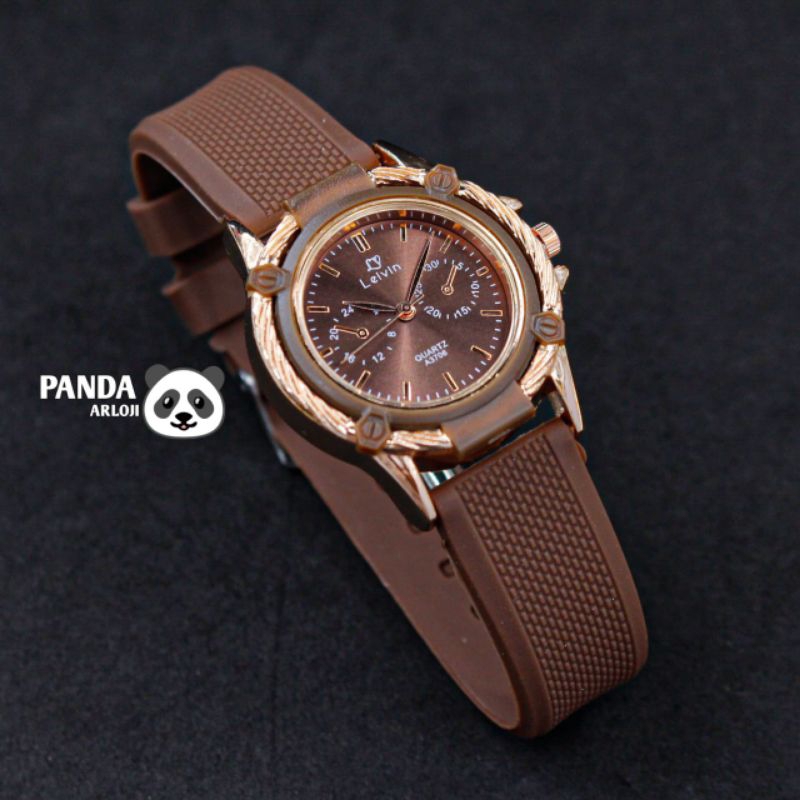 JAM TANGAN WANITA ANALOG LEIVIN LV-A3706 JAM FASHION WATCH ORIGINAL TALI RUBBER JAM ANALOG WANITA