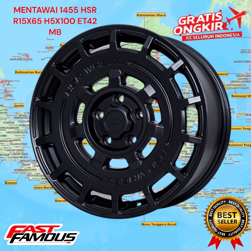 velg hsr mentawai r15 baut 5x100 mobil avanza new xenia new altis sienta veloz new dll velg hsr r15