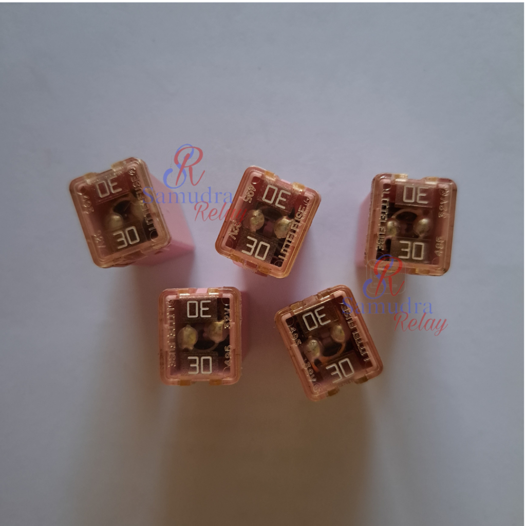 Sekring Polos Sikring Mobil Fuse Central Pusat Kotak Mini Panjang 30 Ampere Warna Merah muda Pink 30