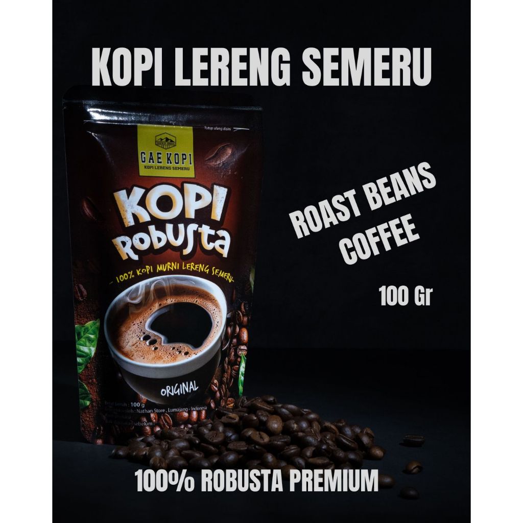 

Gae Biji Kopi Robusta Premium 100 gr Lereng Gunung Semeru / Roast Bean