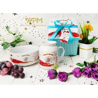 Hampers Hard box Mug susu and Mangkok