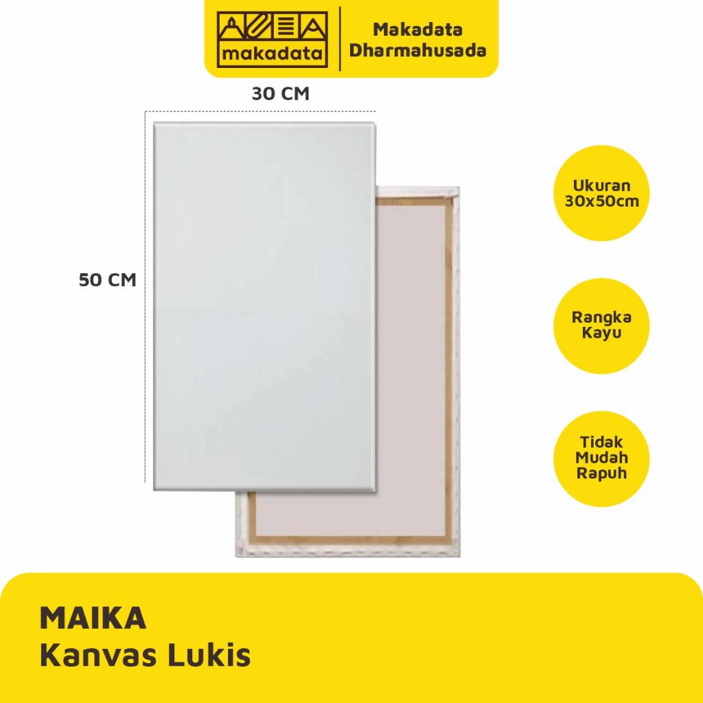 

CANVAS | KANVAS LUKIS POLOS PUTIH MAIKA UKURAN 30X50CM (1 PCS)