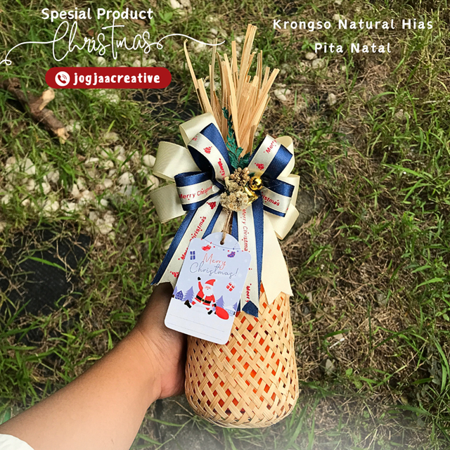 [Christmas Series] KRONGSO 9 x 23 CM Natural PITA NATAL besek ikat krongso bambu keranjang kue kreng