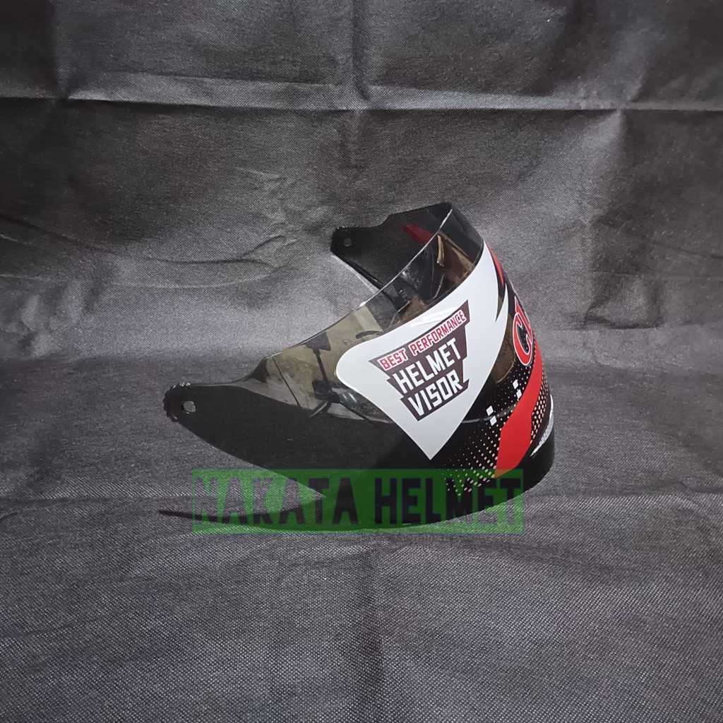 Kaca helm GM FHTER visor helmet gm new fhter silver pelangi