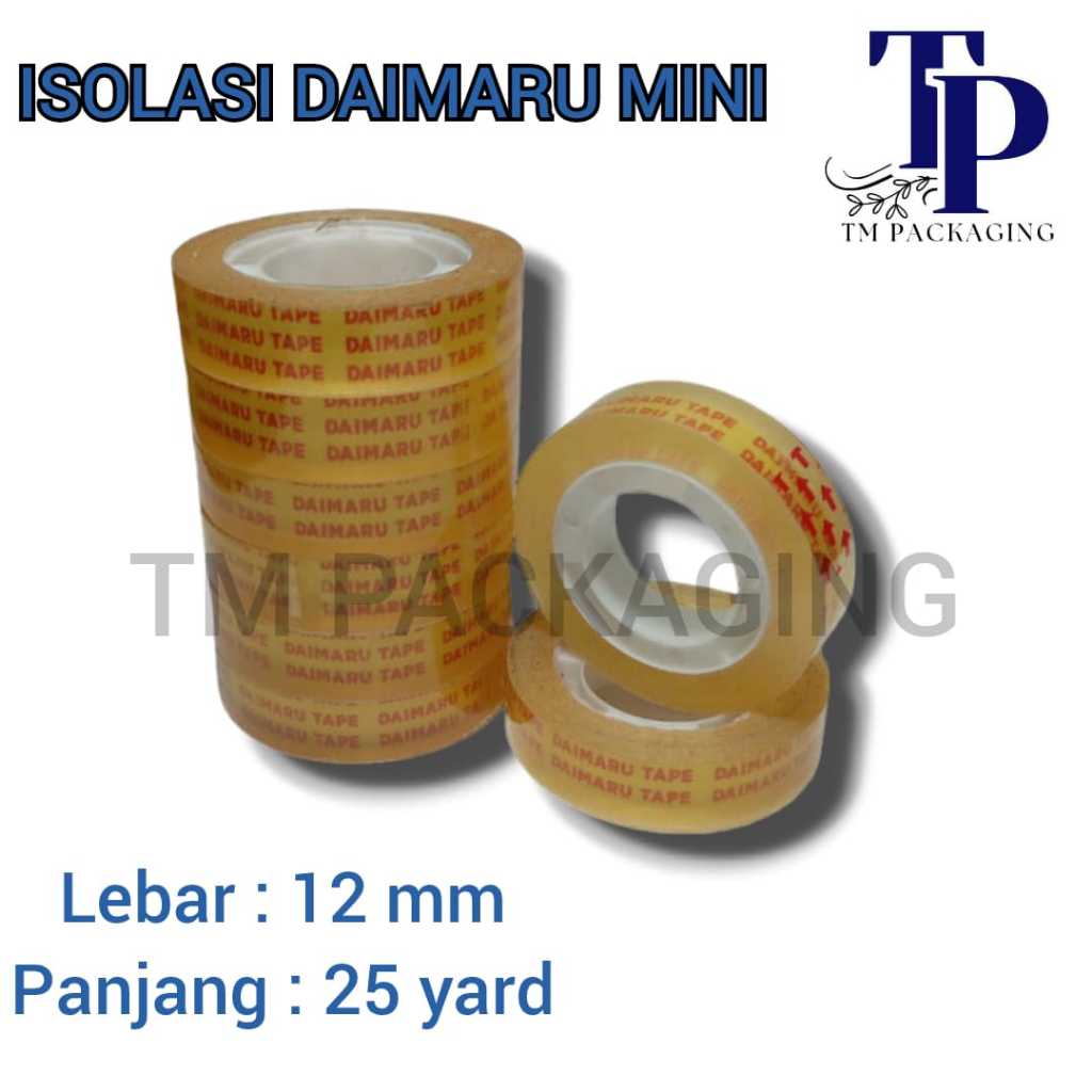 

DAIMARU MINI 1/2" ISOLASI LAKBAN SELOTIP BENING TRANSPARAN 12MM OPP PLASTIK KECIL KADO MINI DAIMARU