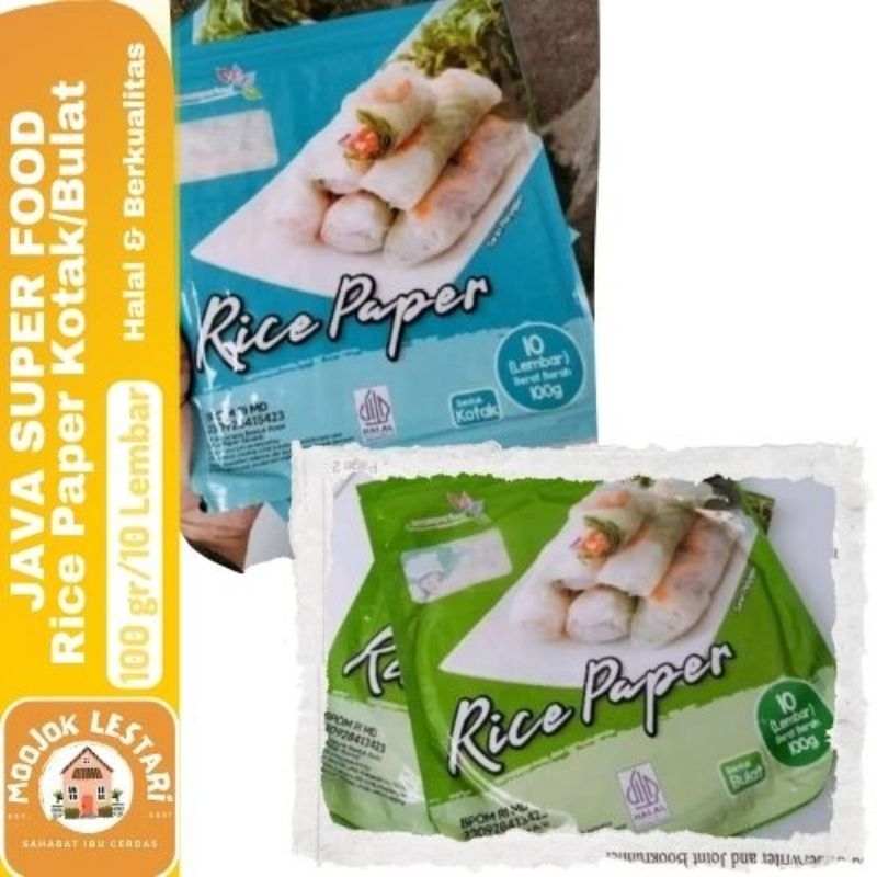 

JAVA SUPER FOOD Rice Paper isi 10 Lembar Kulit Lumpia Vietnam Halal Murah