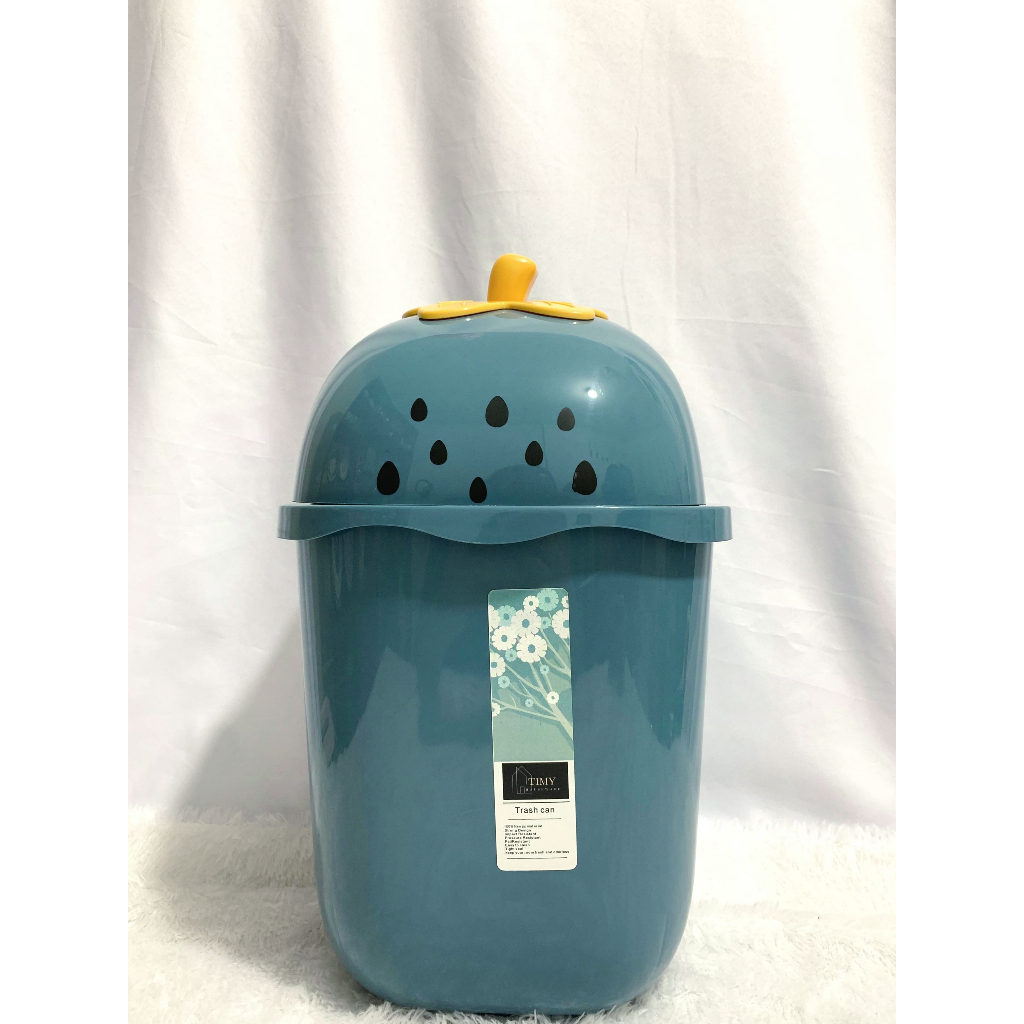 Tempat Sampah Karakter Tertutup / Tong Sampah Plastik Mini Lucu Aesthetic - 5865 / radish shape dan 