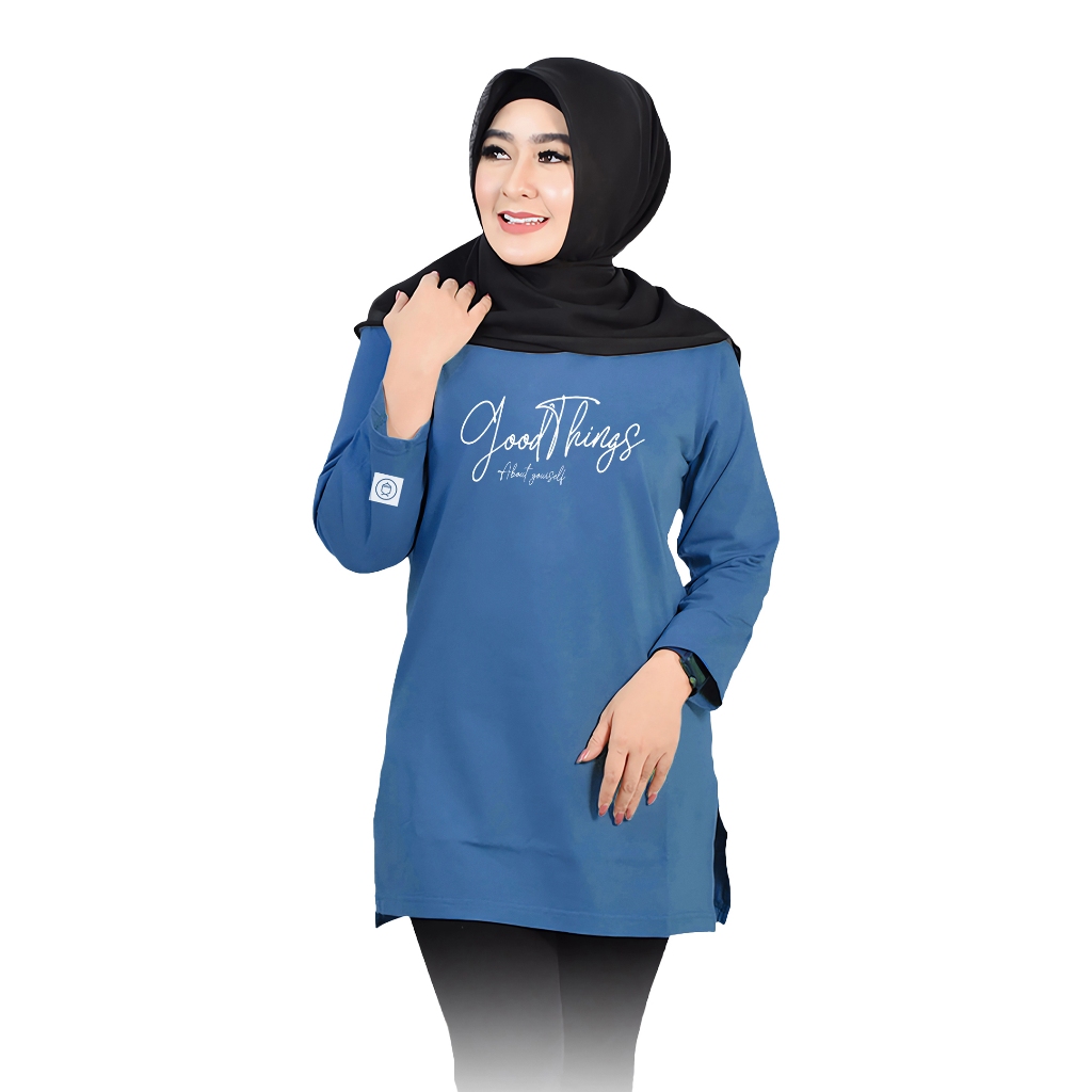 GARANSI Tunik kaos Wanita - OrangeBee New Collection - Tunik Kaos - Tunik Muslimah - Tunik Kekinian