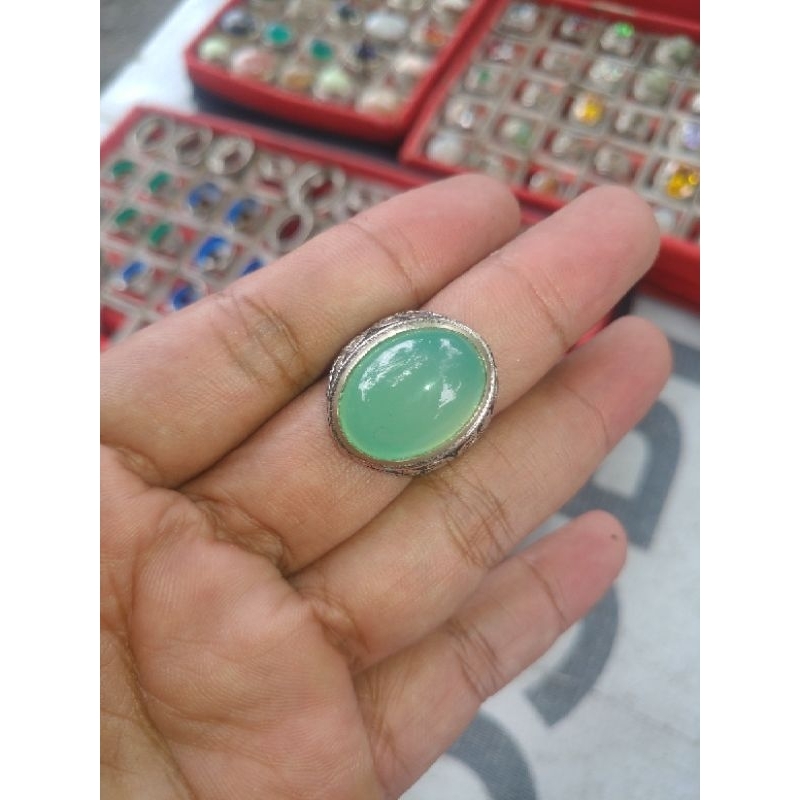 Batu cincin giok aceh asli natural