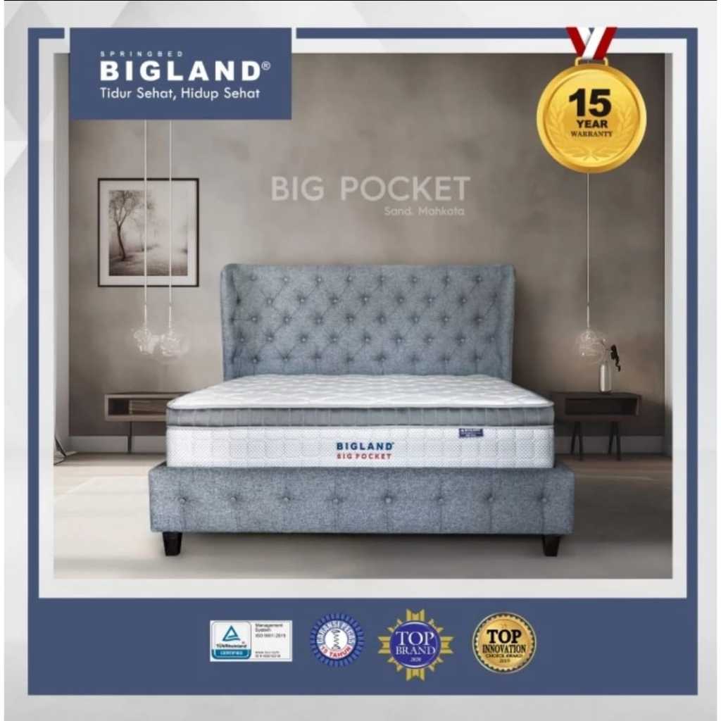 Bigland Springbed Big Pocket Plustop Kasur Springbed Bigland