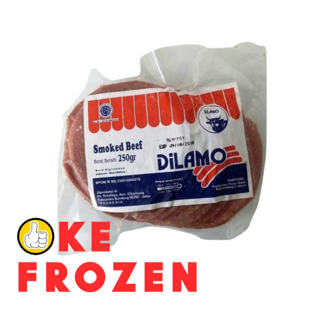 

DILAMO SMOKED BEEF 250GR DAGING SAPI ASAP OLAHAN