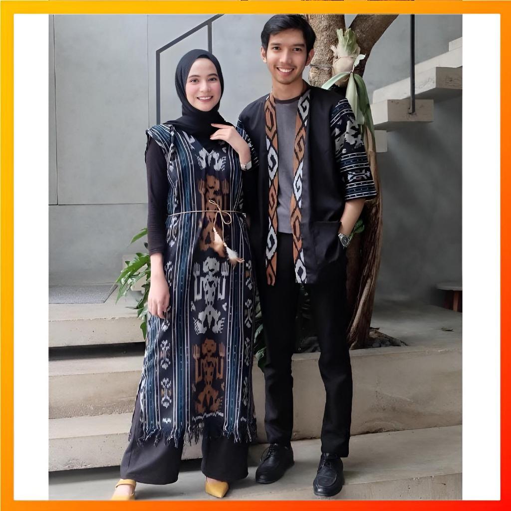 DRESS KAFTAN - BAJU TENUN ETNIK - BAJU TENUN COUPLE- BAJU TENUN WANITA - COUPLE PASANGAN - COUPLE KE