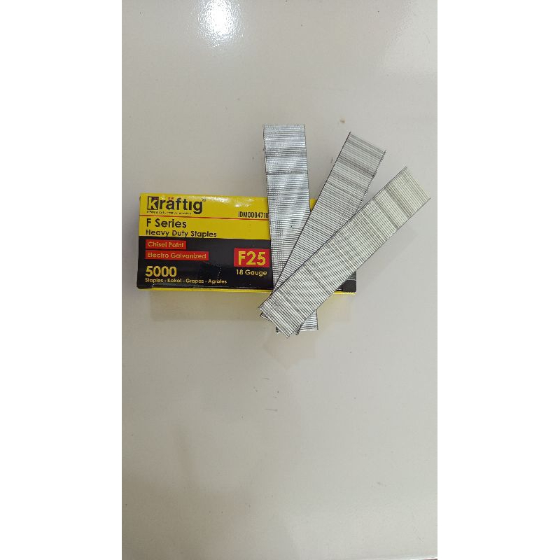 

KRAFTIG Isi Paku Tembak F25 / isi Staplergun AIR NAILER /isi paku tembak 25mm/ Refill AIR NAILER 5000pcs