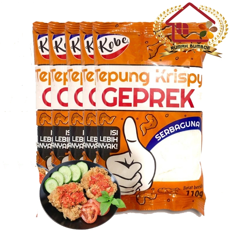 

(5 pcs x 110 gr) KOBE GEPREK Tepung Krispy Geprek | Serbaguna