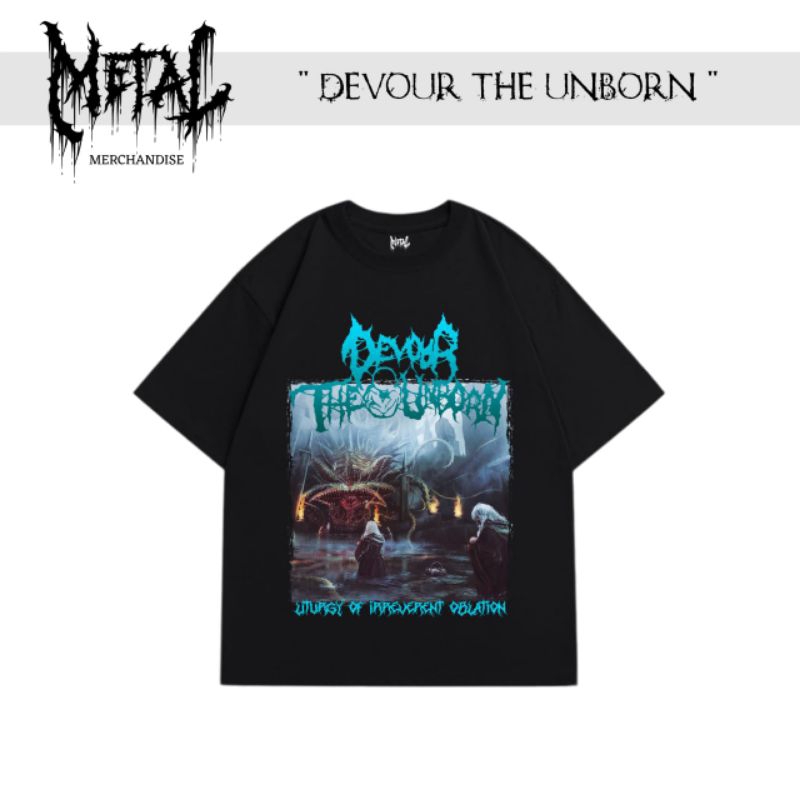 t-shirt devour the unborn kaos metal band luar negeri original