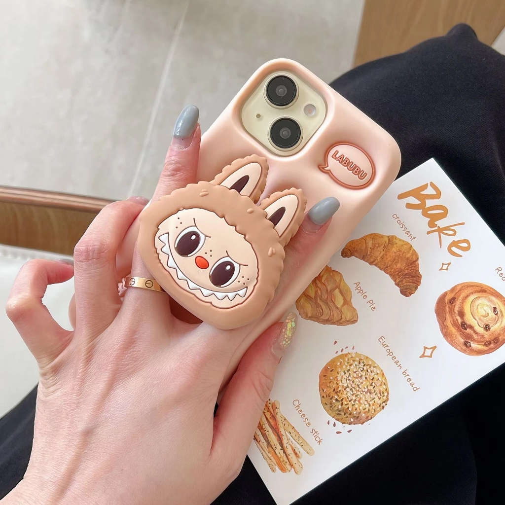 Case Macaron Monster with Popsocket Compatible for iPhone XR | 11 Pro | 11 6.1 | 11 Pro Max | 12/ 12