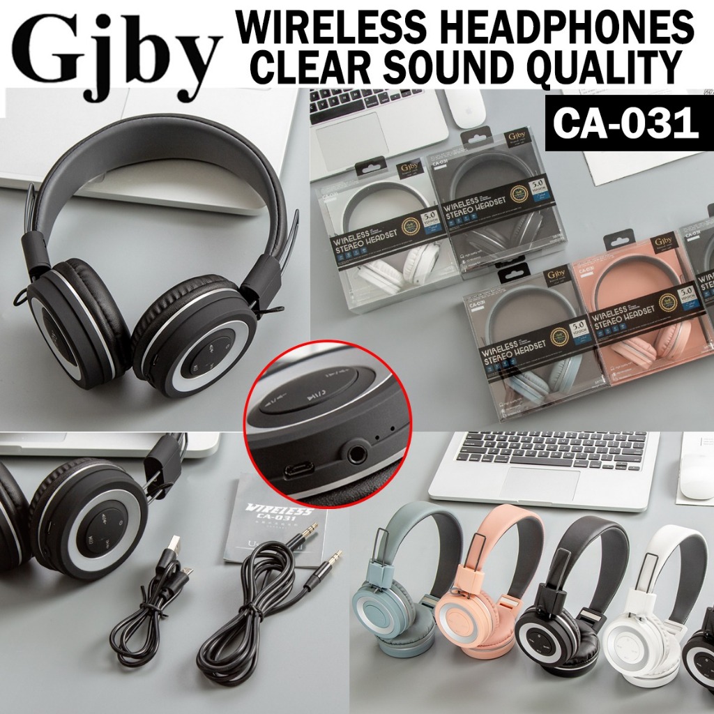 WIRELESS HEADPHONE CLEAR SOUND QUALITY TF CARD MICROPHONE HEADPHONE GAMING GJBY CA-031