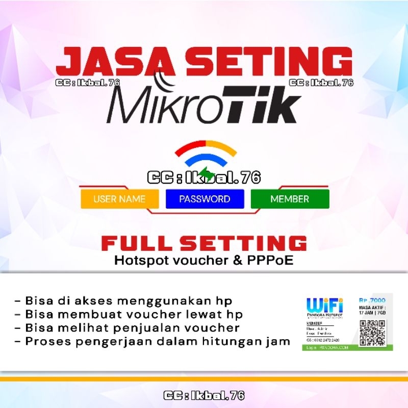 Jasa seting mikrotik hotspot & pppoe