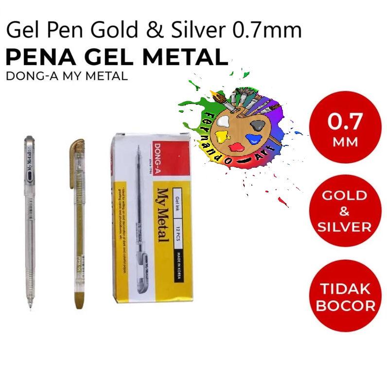 

Pulpen cair My Metal gold / silver 0.7mm (1 pcs) / Gel Pen Dong-A Gold&Silver