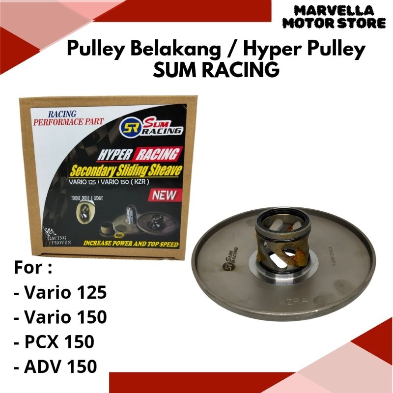 Pulley Belakang Secondary Sliding Sheave Hyper Pulley Sum Racing Vario 125 Vario 150 PCX ADV