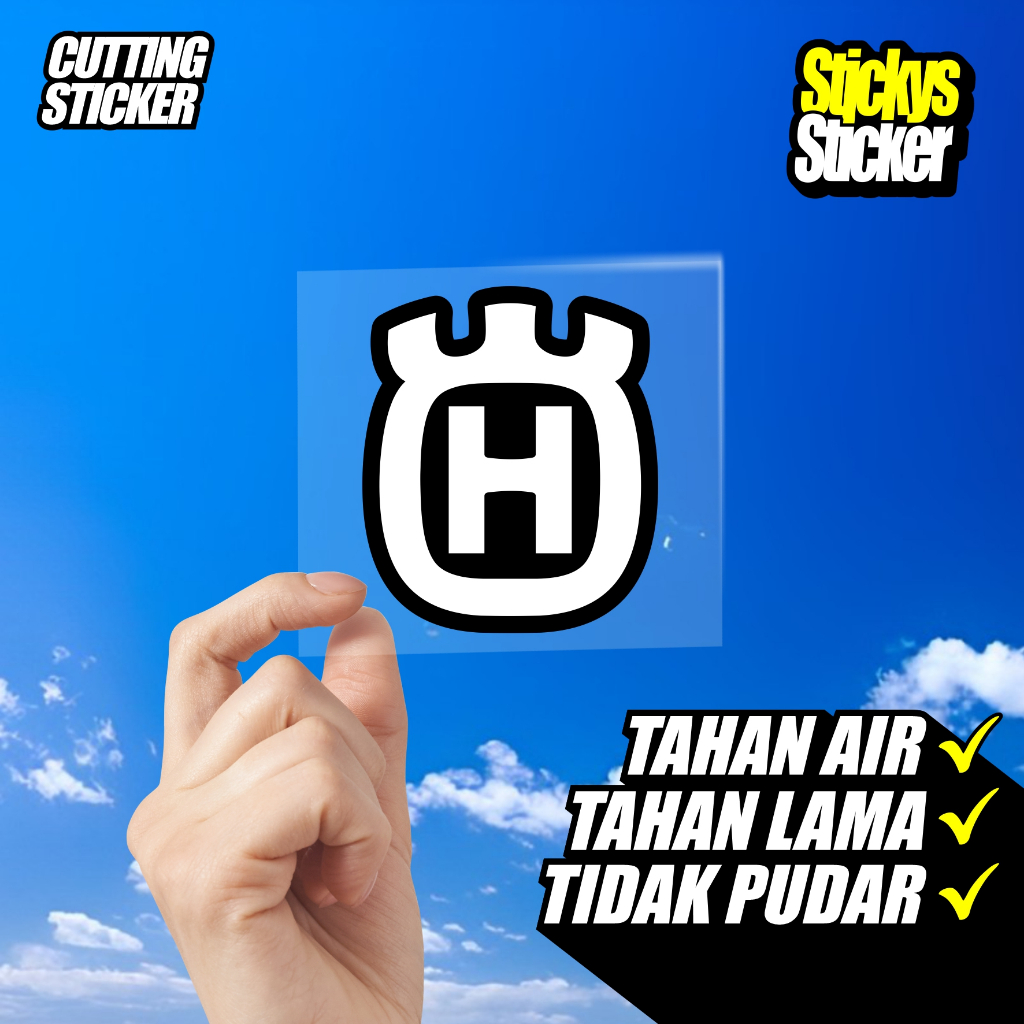 Sticker logo Husqvarna cutting sticker husqvarna 5 pilihan warna dan ukuran #13