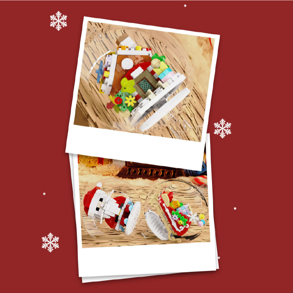 KZLY - Ornamen Natal Gantungan Pohon Natal Balok Susun Puzzle Brick Christmas Tree Hiasan Pohon