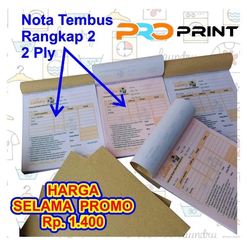 

Nota Laundry 2 Ply Stok Ready Siap Kirim Langsung