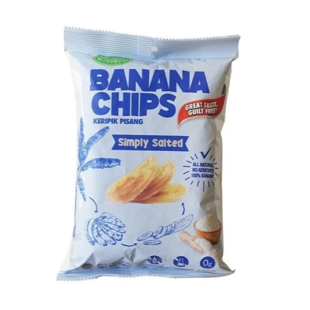 

Keripik Pisang Rasa Asin (Simply Salted) Merk EVERYTHING BANANA CHIPS
