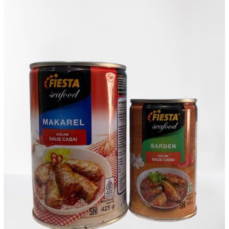 

Sarden Seafood Fiesta 155gr / Fiesta Makarel Saus Cabe 425gr