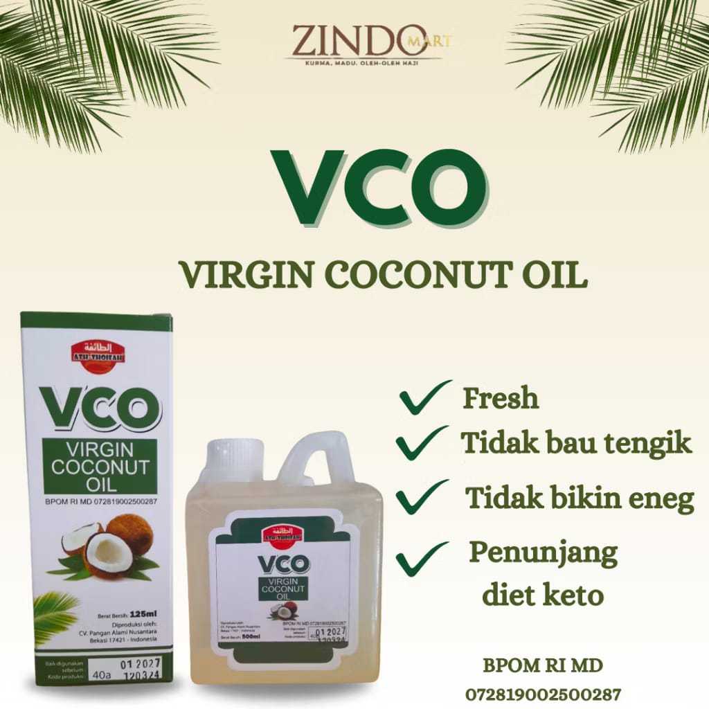 

VCO VIRGIN COCONUT OIL ATH THOIFAH 125 ML 500 ML GRADE A /MINYAK KELAPA MURNI ASLI