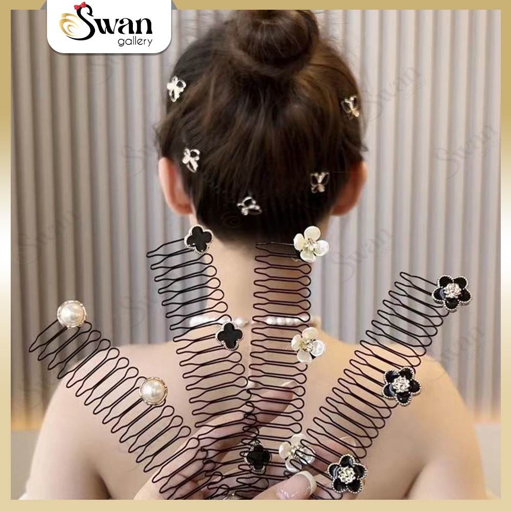 Bando Sisir Rambut Anti Patah Bando Sanggul Rambut Simple Aesthetic Korean Style