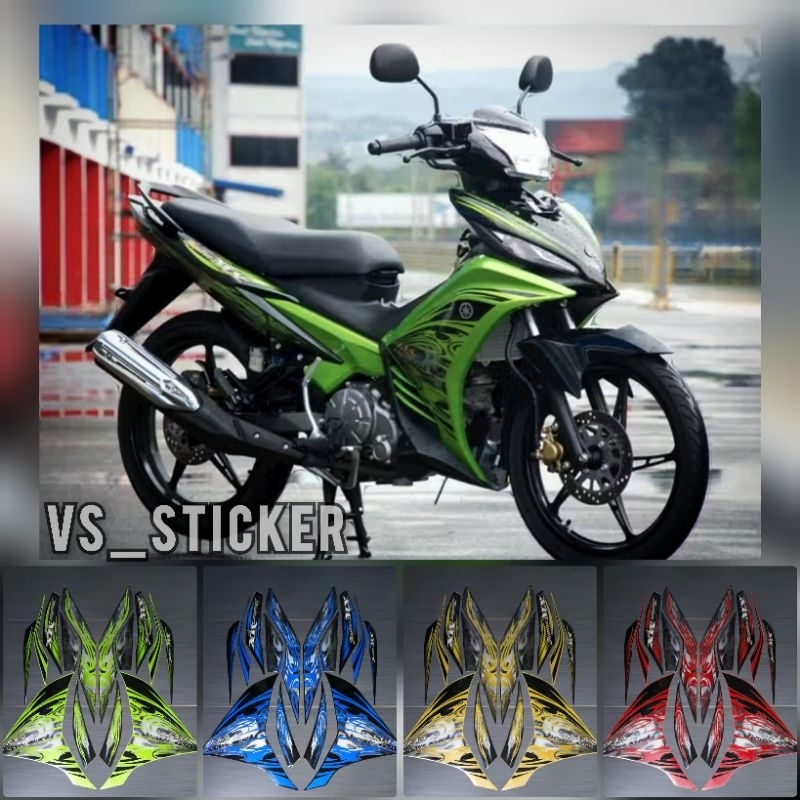 STRIPING MOTOR YAMAHA JUPITER MX NEW 2011 LIST BODY MERAH BIRU GOLD