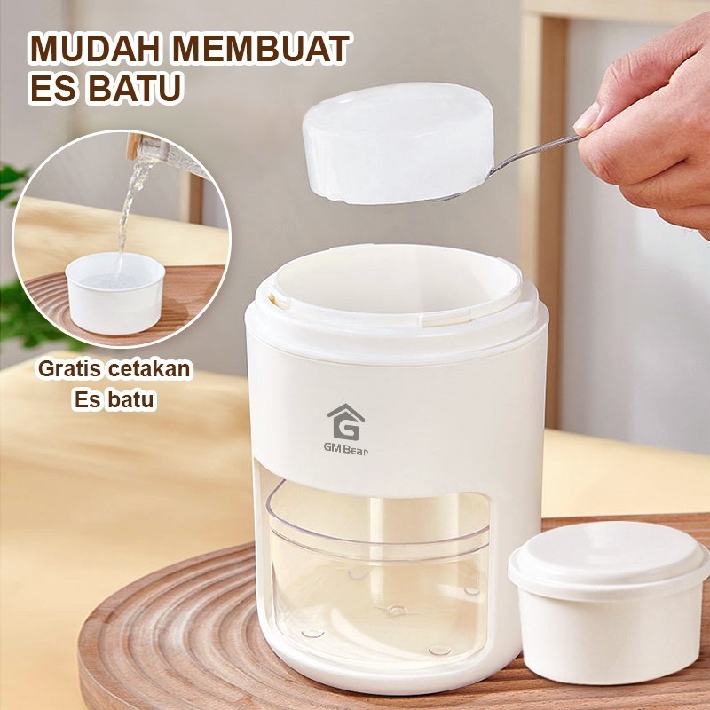 Ice Crusher Mesin Portable Manual Putar Serutan Es Batu Penghancur Es Alat Batu