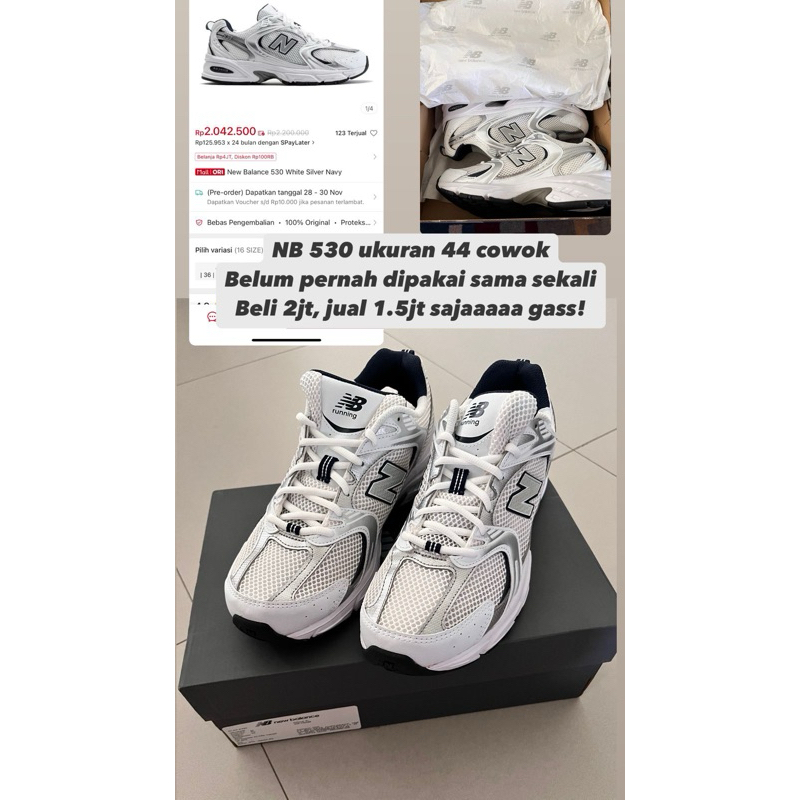 NEW BALANCE 530 sepatu ukuran 44