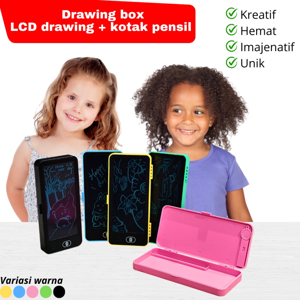 

KODE Q9D Drawing Box Kotak Pensil Dan Papan Coret Kreatif Anak Dengan Digital Pad Edukasi
