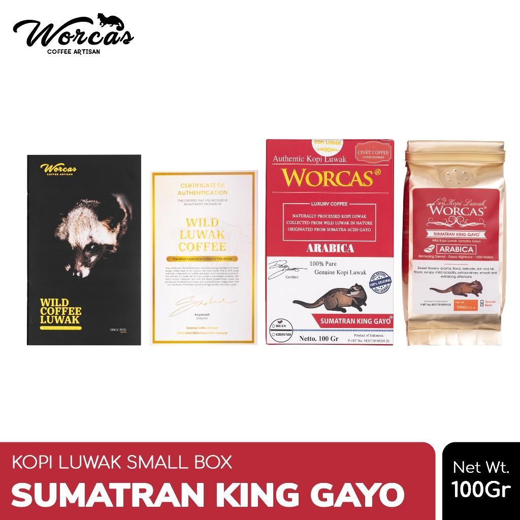 

WORCAS Kopi Luwak Liar Sumatran King Gayo 100gr - Small Box