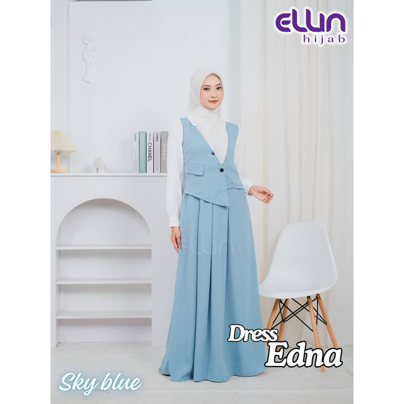 Ellin Hijab Edna Dress Wanita Formal Look Blazer Kutung