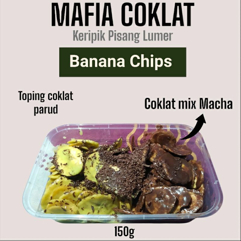 

[PREMIUM] Keripik pisang lumer mix 2 rasa coklat dan macha Box 150gr