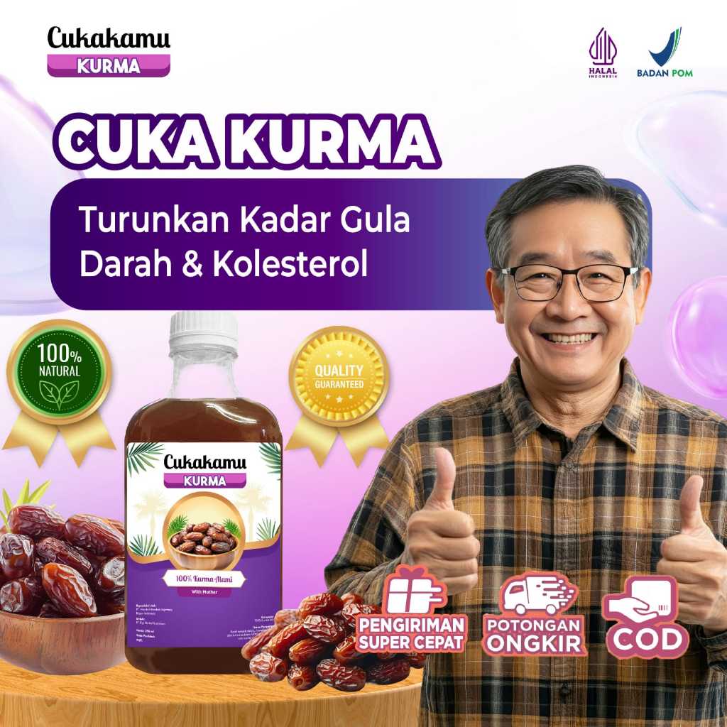 

CUKAKAMU Cuka Kurma Murni - Herbal Alami Imunoterapi Kanker - 1 Botol