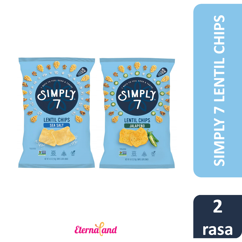 

Simply 7 Lentil Chips - keripik impor usa