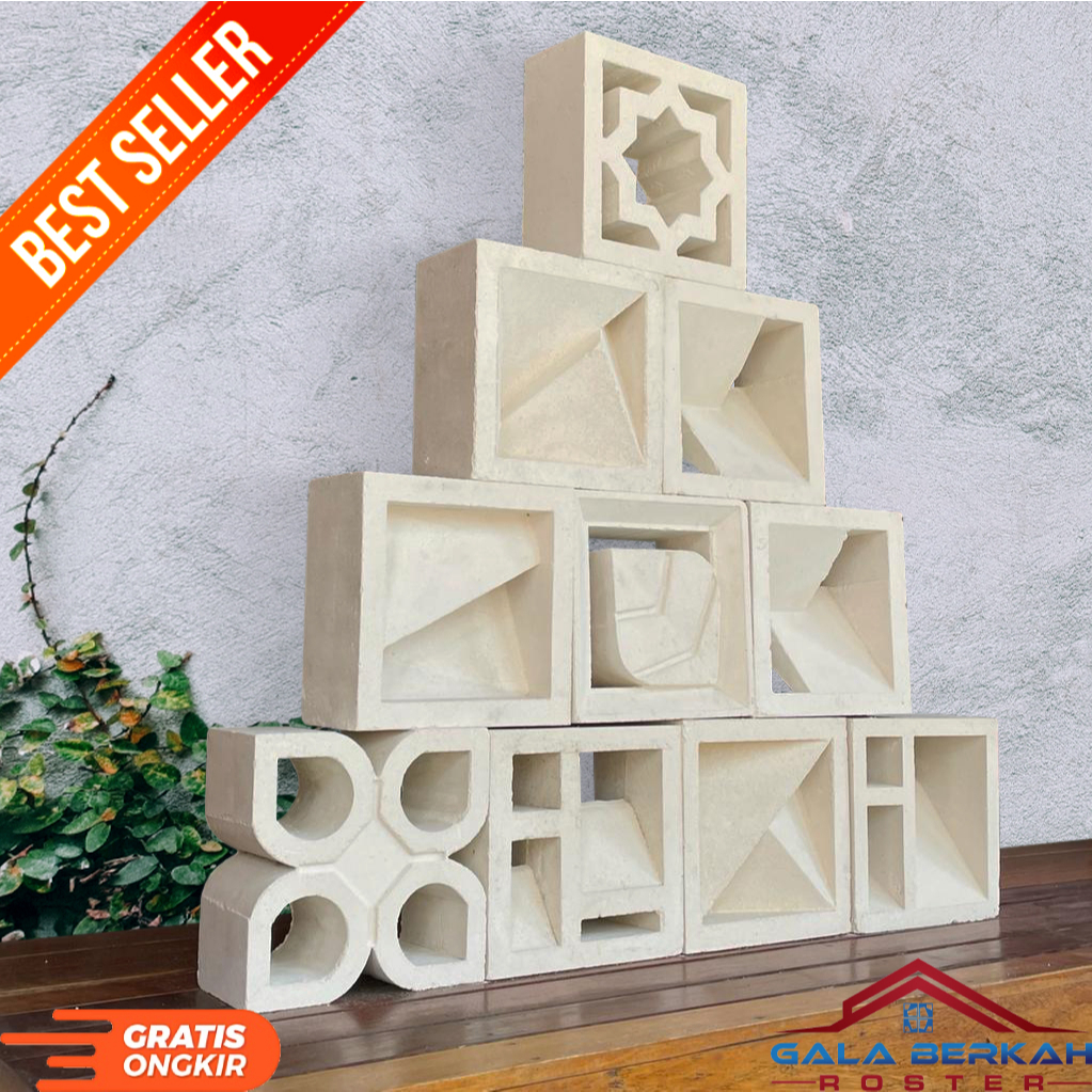 Roster Beton Minimalis Modern / Loster Beton / Pagar Rumah / Ventilasi / Lubang Angin