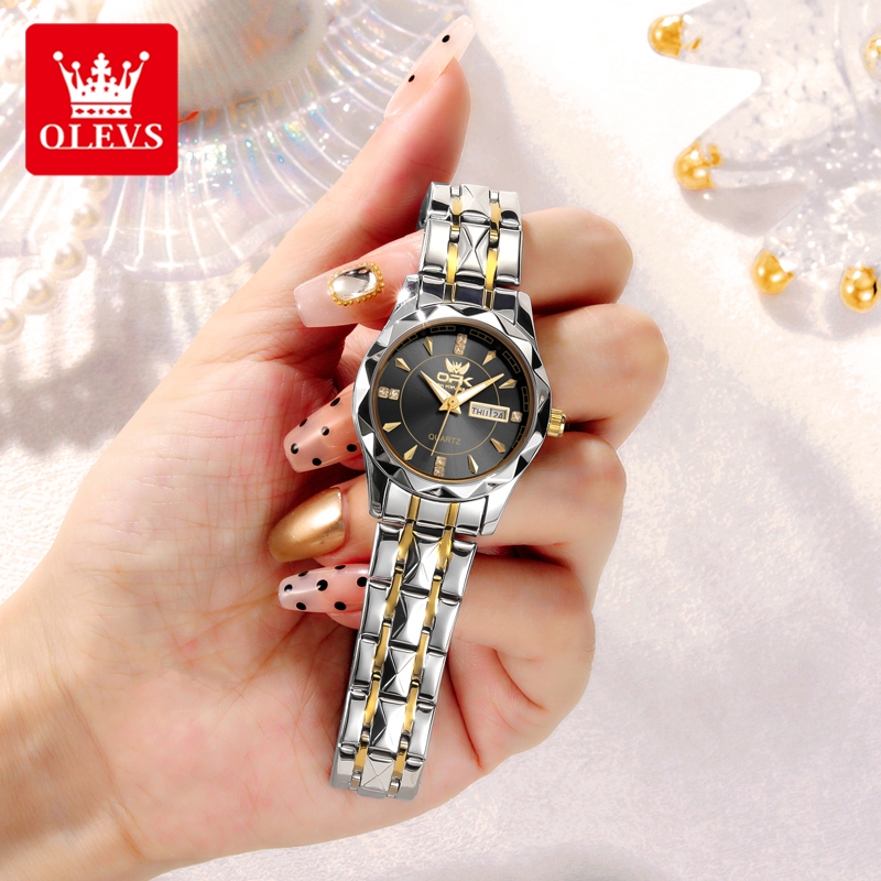 OPK Jam Tangan Wanita Anti Air Original Stainless Steel Kalender Luminous Women Watch Model 8151