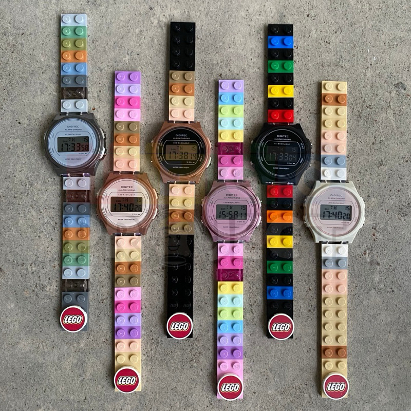 LEGO - Brick Watch / Jam Tangan dg Strap dari Brick LEGO ( Kode: aPDG ) - dikombinasikan dg Jam Tang