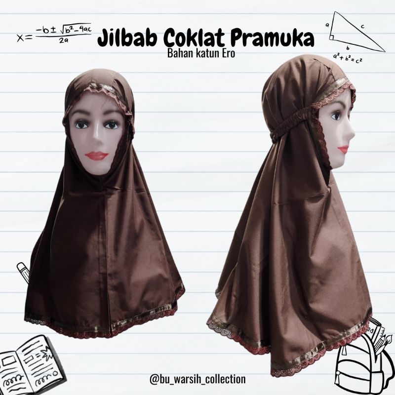 Jilbab instan pramuka SD standart